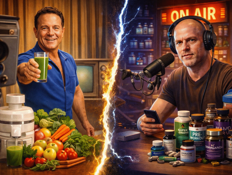 Jack LaLanne to Tim Ferriss: TV Juicer Empire vs. Podcast Supplement Stack